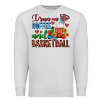 Dove Grey I Run On Coffee And Basketball Frappe Premium Sweatshirt - FaDigitalArtStudio