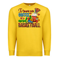 Lemon I Run On Coffee And Basketball Frappe Premium Sweatshirt - FaDigitalArtStudio