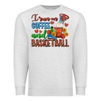 Oatmeal Heather I Run On Coffee And Basketball Frappe Premium Sweatshirt - FaDigitalArtStudio