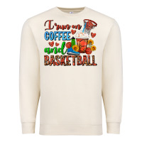 Sandshell I Run On Coffee And Basketball Frappe Premium Sweatshirt - FaDigitalArtStudio