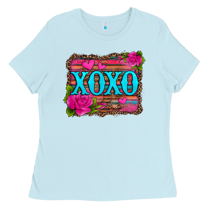 Xoxo Valentine's Day Pink Roses And Hearts Ladies Tee by Jasminsmagicworld | Teevron