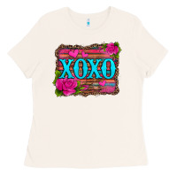 Bone xoxo valentine's day pink roses and hearts Ladies Tee - Jasminsmagicworld