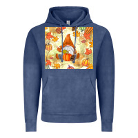 Vintage Denim fall gnome Vintage Hoodie - MaliasSmallBusiness