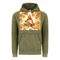 Vintage Olive fall gnome Vintage Hoodie - MaliasSmallBusiness