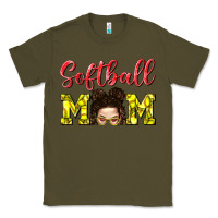 Army Green Softball Mom Classic Tee - BundleAndBundleShop