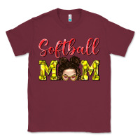 Burgundy Softball Mom Classic Tee - BundleAndBundleShop