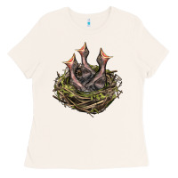 Bird Nest With Baby Birds Ladies Tee | Teevron