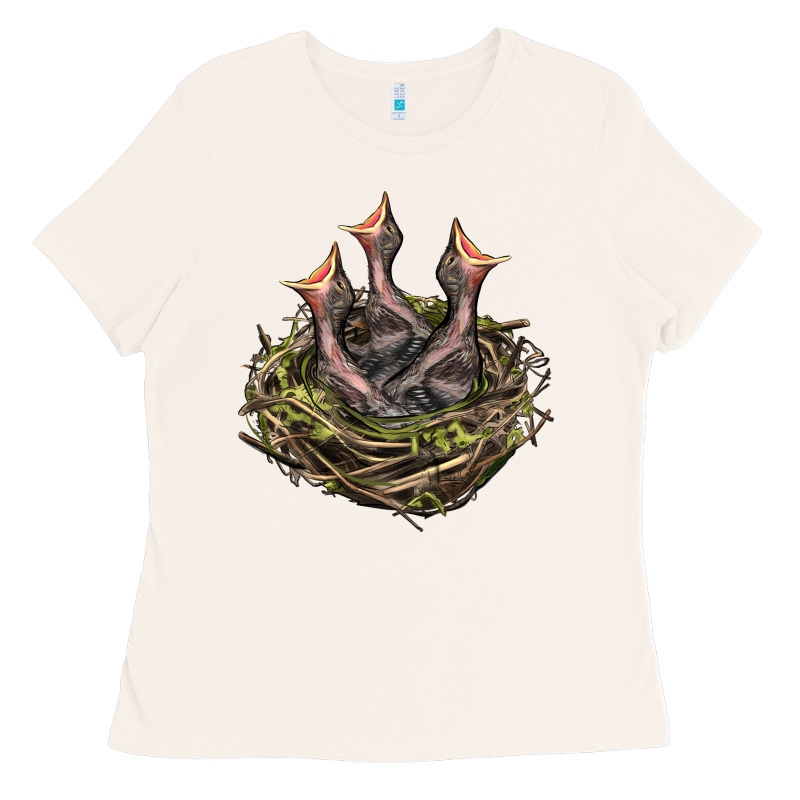 Bird Nest With Baby Birds Ladies Tee by LillyAllenDesigns | Teevron