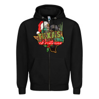 Black texas christmas Zipper Hoodie - CowGirlArtShop