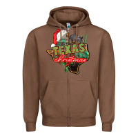 Chestnut texas christmas Zipper Hoodie - CowGirlArtShop