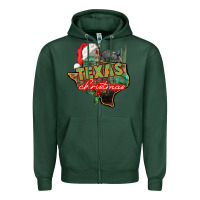 Sports Green texas christmas Zipper Hoodie - CowGirlArtShop