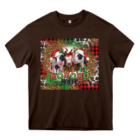 Chocolate Brown ho ho ho heifer Christmas heifers Heavy Core Tee - Jasminsmagicworld