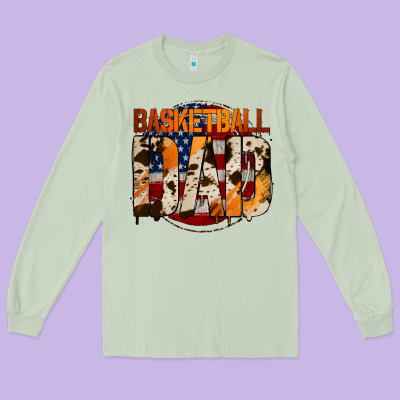 American Basketball Dad Long Sleeve Tee Designed By Bettercallsaul