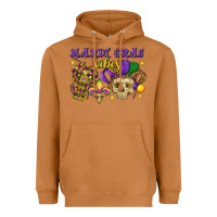 Meerkat Mardi Gras vibes skull Heavyweight Hoodie - FaDigitalArtStudio