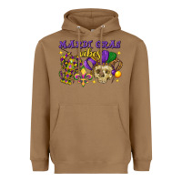 Toasted Coconut Mardi Gras vibes skull Heavyweight Hoodie - FaDigitalArtStudio