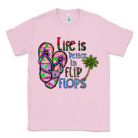 Bubblegum Pink life is better İn flip flops Classic Tee - CowhideDigitalArt