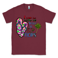 Burgundy life is better İn flip flops Classic Tee - CowhideDigitalArt
