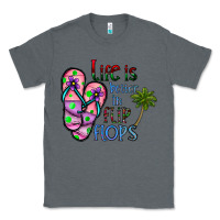 Charcoal Heather life is better İn flip flops Classic Tee - CowhideDigitalArt