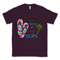 Plum life is better İn flip flops Classic Tee - CowhideDigitalArt