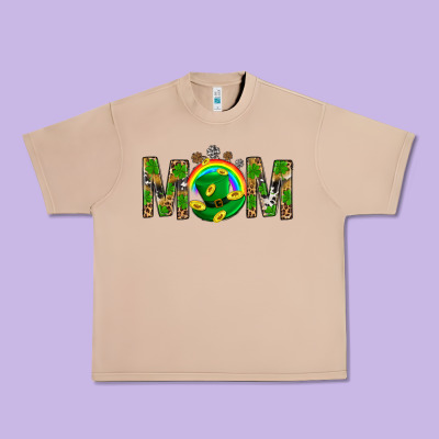 Western Mom With Shamrock Urban Heavy Tee Designed By Bundleandbundleshop