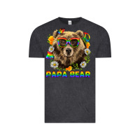 Vintage Black Papa Bear Pride LGBTQ+ Vintage Tee - BundleAndBundleShop