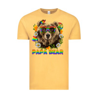 Vintage Mustard Papa Bear Pride LGBTQ+ Vintage Tee - BundleAndBundleShop