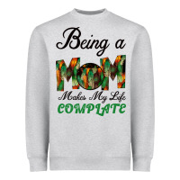 Heather Grey Being A Mom Makes My Life Complete For dark Heavyweight Sweatshirt - Bettercallsaul