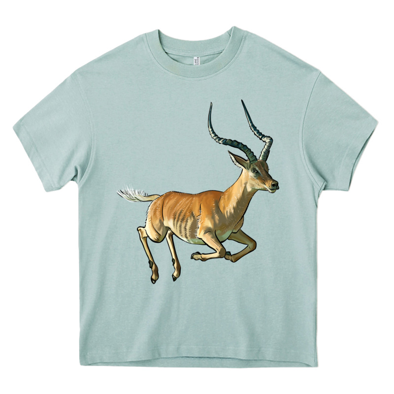 Impala Antelope Illustrations Heavy Core Tee by LillyAllenDesigns | Teevron