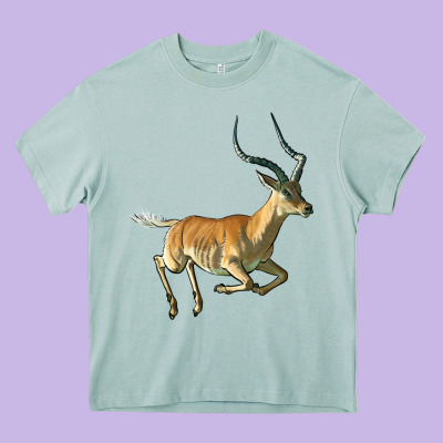 Impala Antelope Illustrations Heavy Core Tee Designed By Lillyallendesigns