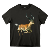 Asphalt Impala Antelope Illustrations Heavy Core Tee - LillyAllenDesigns