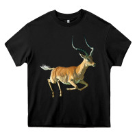 Black Impala Antelope Illustrations Heavy Core Tee - LillyAllenDesigns