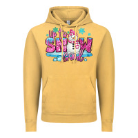 Vintage Mustard up to snow good pink christmas winter snowman Vintage Hoodie - MaliasSmallBusiness