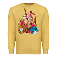 Antique Gold Baseball Frappe Premium Sweatshirt - FaDigitalArtStudio