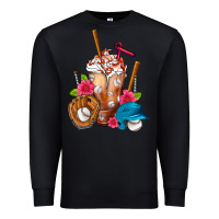 Black Baseball Frappe Premium Sweatshirt - FaDigitalArtStudio