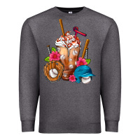 Charcoal Heather Baseball Frappe Premium Sweatshirt - FaDigitalArtStudio