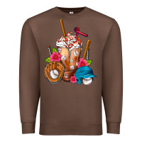 Chestnut Baseball Frappe Premium Sweatshirt - FaDigitalArtStudio