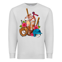 Dove Grey Baseball Frappe Premium Sweatshirt - FaDigitalArtStudio