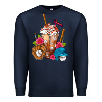 Navy Baseball Frappe Premium Sweatshirt - FaDigitalArtStudio