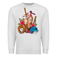 Oatmeal Heather Baseball Frappe Premium Sweatshirt - FaDigitalArtStudio