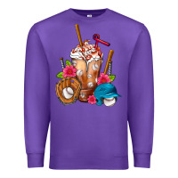 Purple Baseball Frappe Premium Sweatshirt - FaDigitalArtStudio