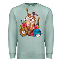 Seafoam Baseball Frappe Premium Sweatshirt - FaDigitalArtStudio