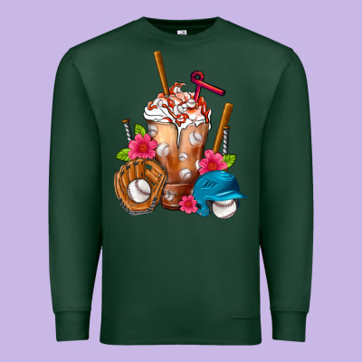 Baseball Frappe Premium Sweatshirt Designed By Fadigitalartstudio
