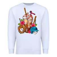 White Baseball Frappe Premium Sweatshirt - FaDigitalArtStudio