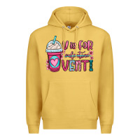 Antique Gold v is for valentine venti coffee cup Premium Hoodie - OliviaCreatesArt