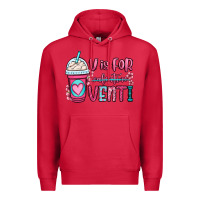 Cardinal v is for valentine venti coffee cup Premium Hoodie - OliviaCreatesArt