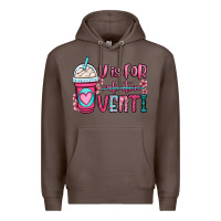 Coffee v is for valentine venti coffee cup Premium Hoodie - OliviaCreatesArt