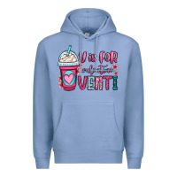 Colony Blue v is for valentine venti coffee cup Premium Hoodie - OliviaCreatesArt