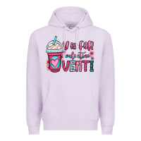 Lilac v is for valentine venti coffee cup Premium Hoodie - OliviaCreatesArt