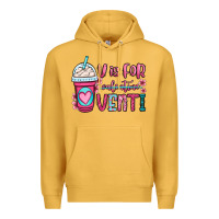 Mustard v is for valentine venti coffee cup Premium Hoodie - OliviaCreatesArt