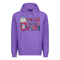 Purple v is for valentine venti coffee cup Premium Hoodie - OliviaCreatesArt